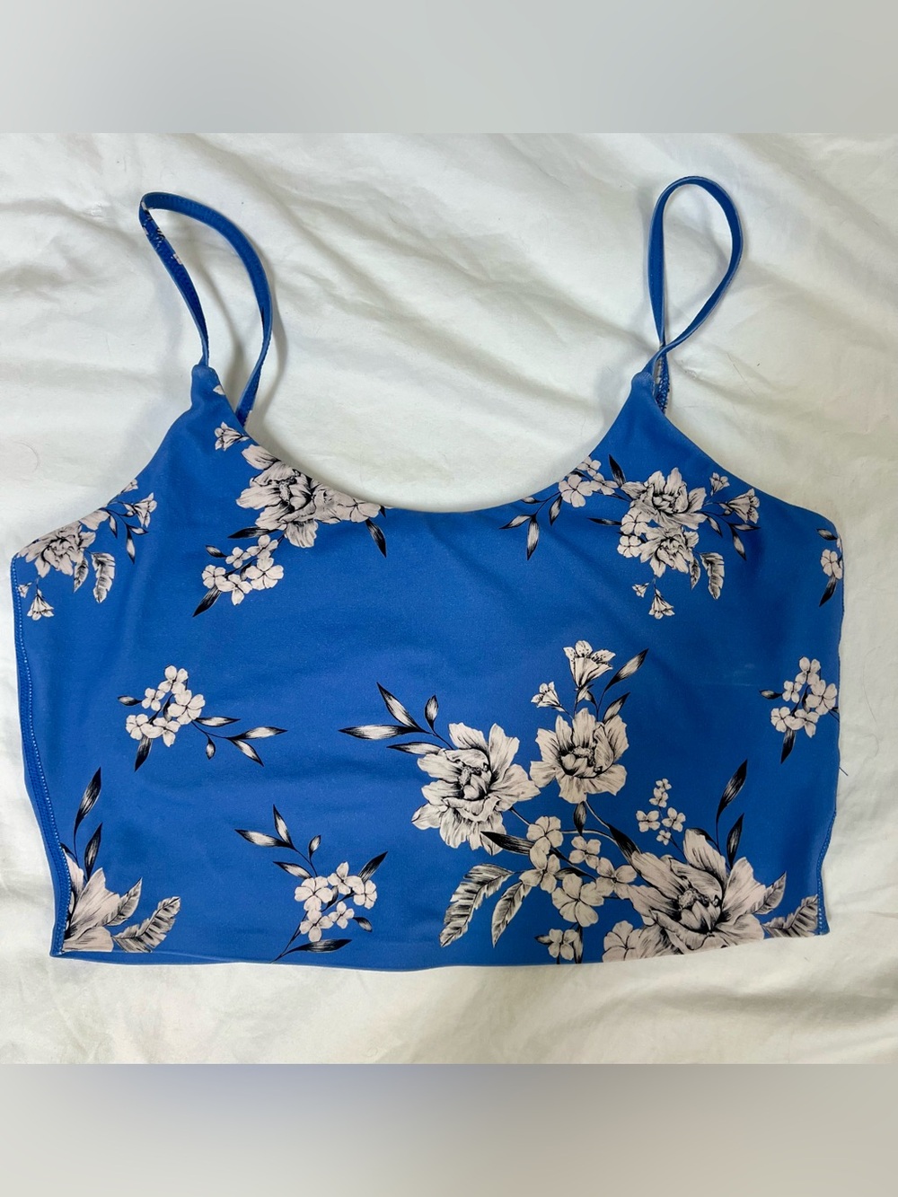 Spiritual Gangster Royal Blue Floral Spaghetti Strap Cami